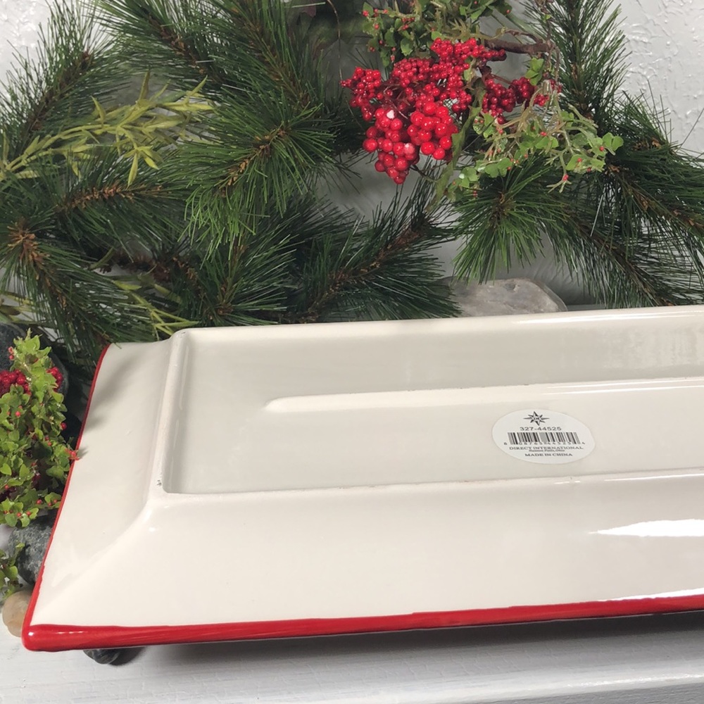 Plaid “Joy” Serving Platter Tray NWT Christmas Holiday Serving Tray Decor - Picture 6 of 14